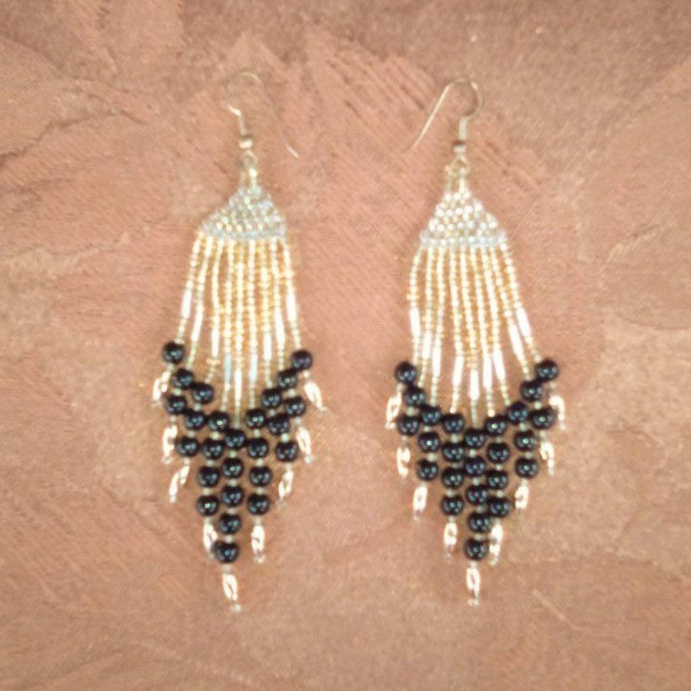 Beaded Fringe Earrings